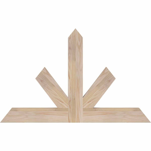 Ekena Millwork Saratoga Smooth Timber Gable Bracket, Douglas Fir, 36"W x 23"H x 1 1/2"D x 3 1/2"F, 15/12 Pitch GBW036X23X0204SAR00SDF - main